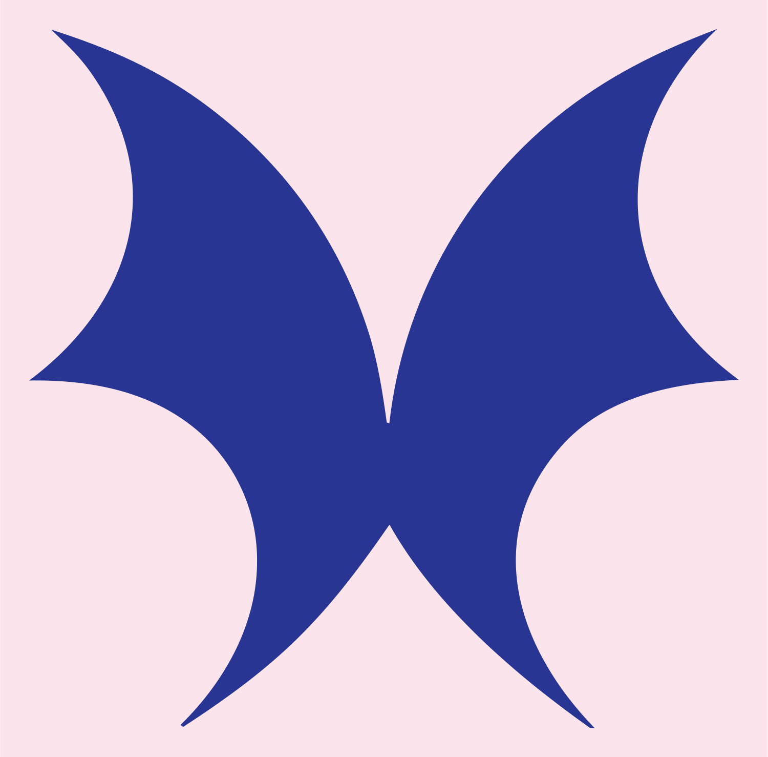 Dark Wing Butterfly Mark #fce4ec/#283593