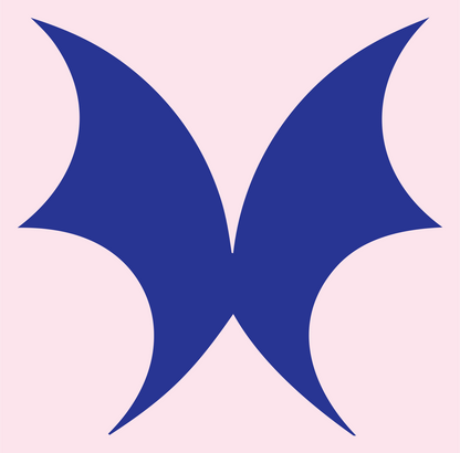 Dark Wing Butterfly Mark #fce4ec/#283593