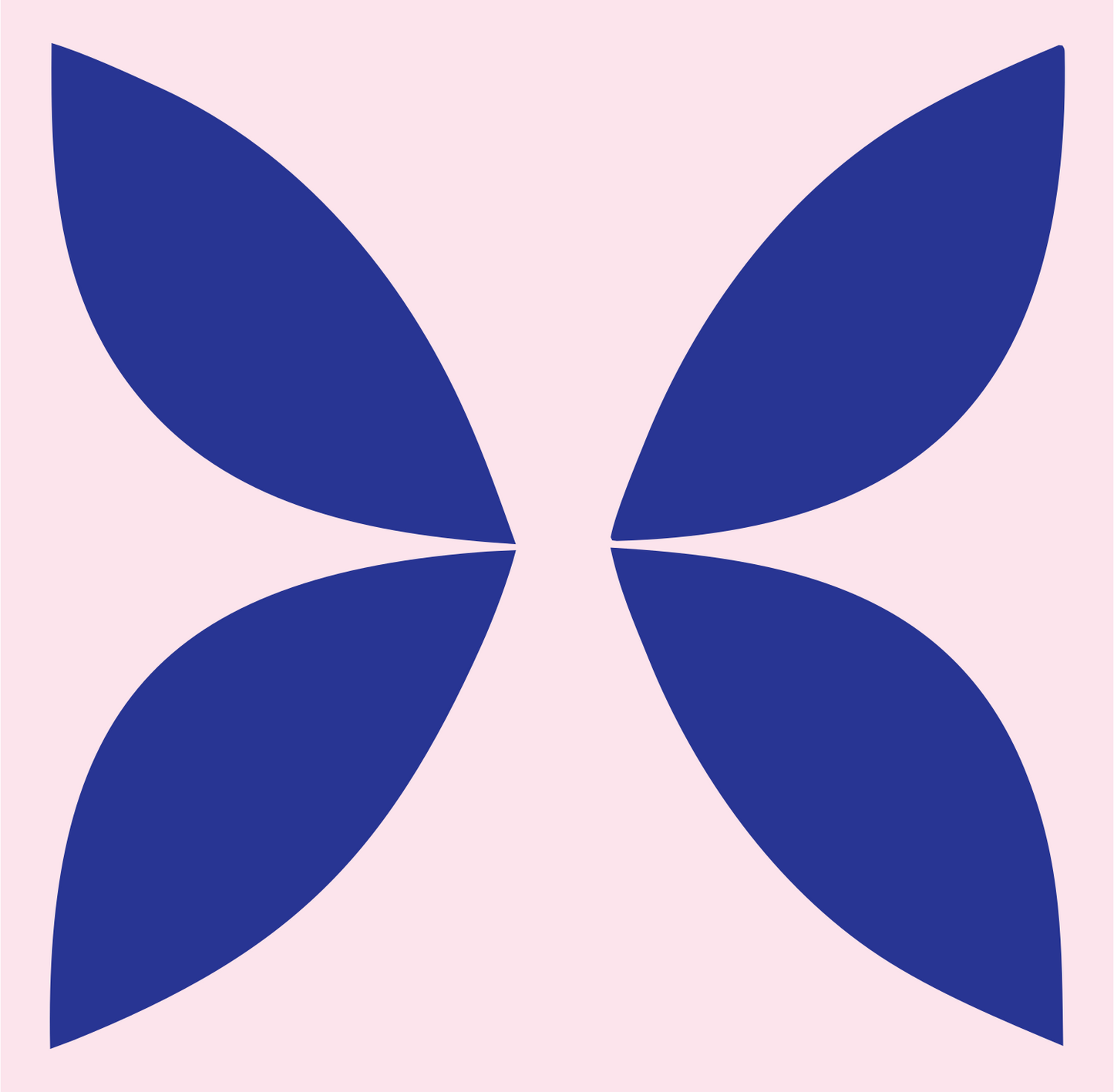 Four Petal Flower Icon #fce4ec/#283593