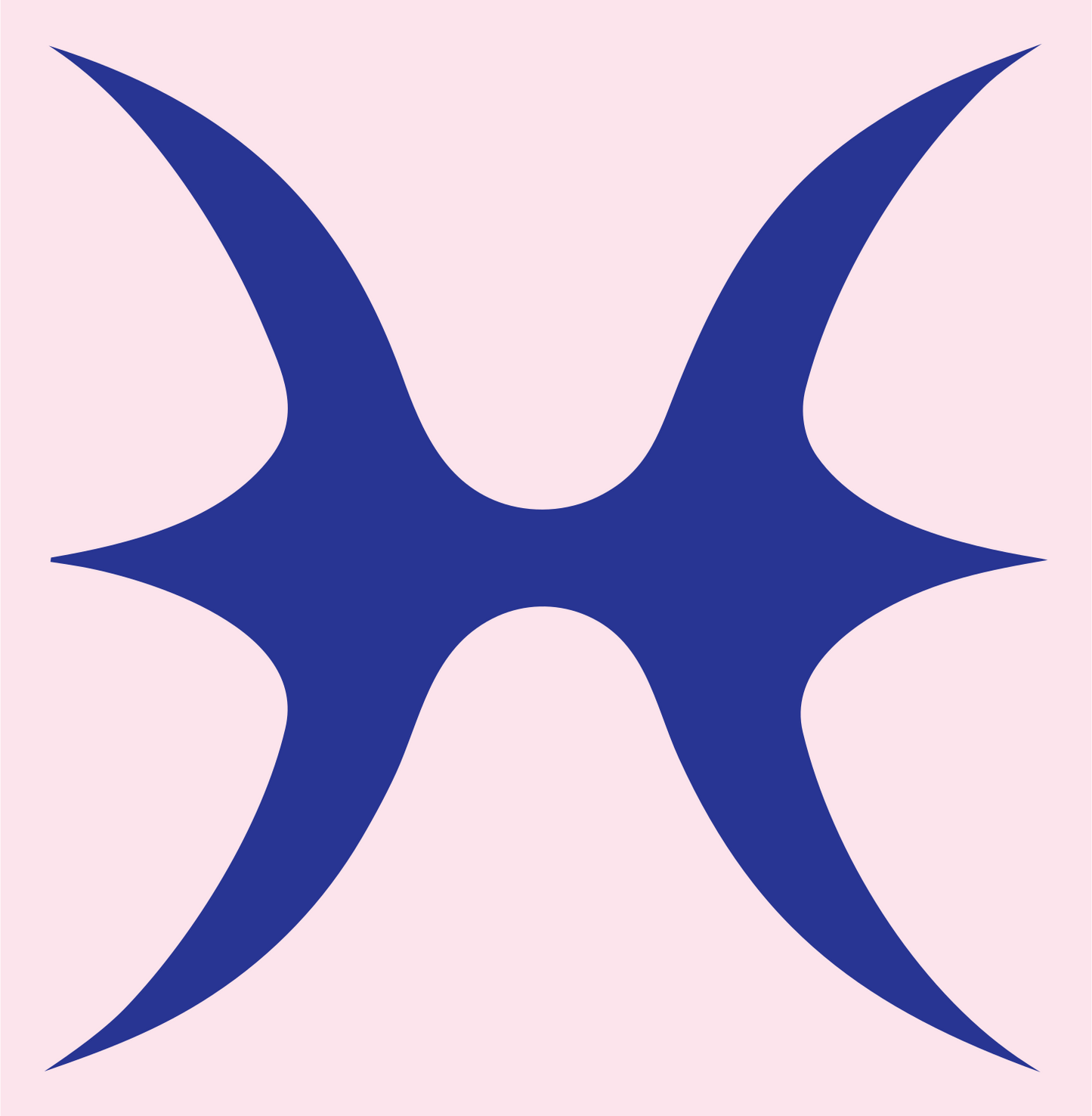 Tribal Crescent Star Mark #fce4ec/#283593