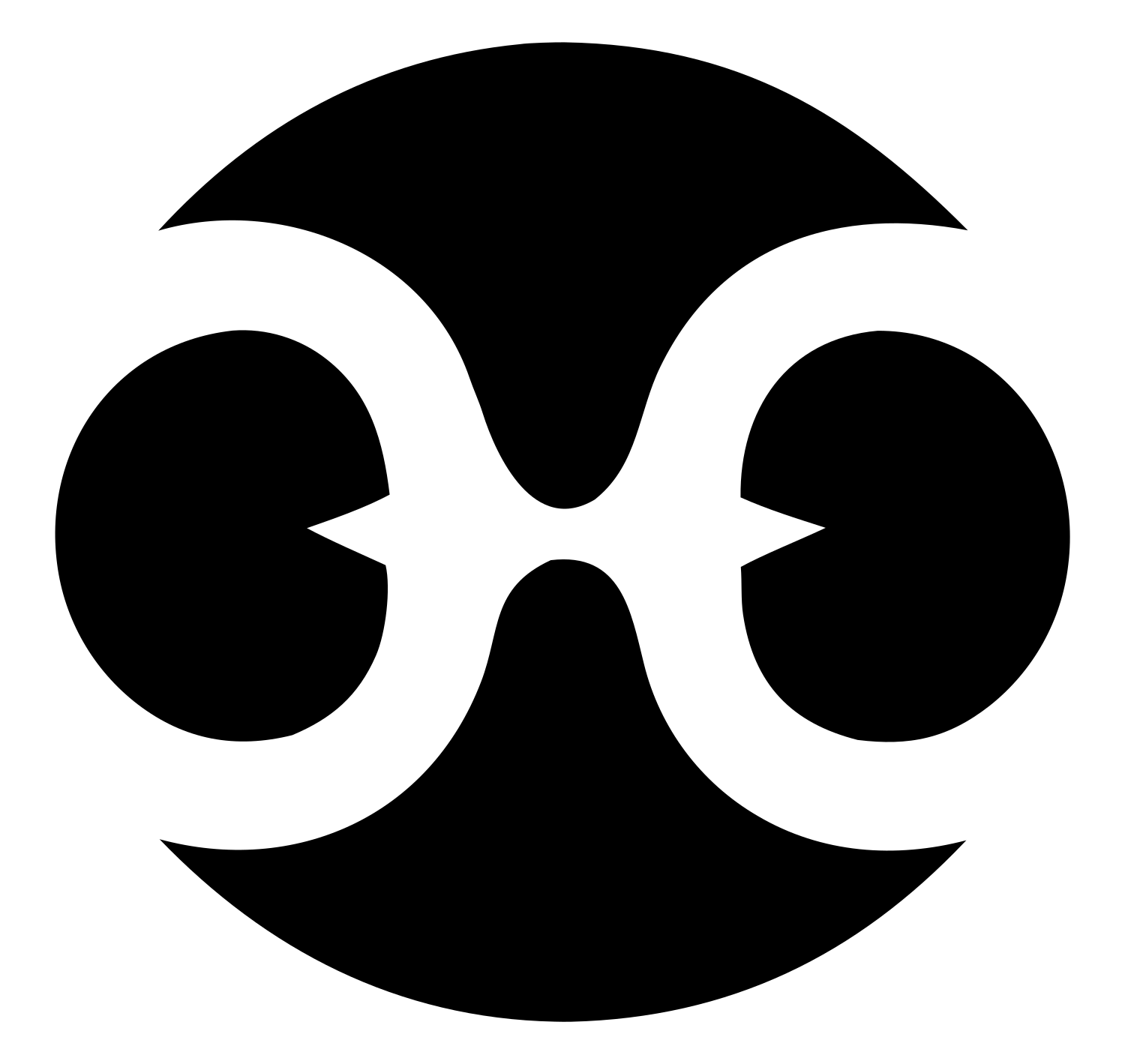 Owl Face Pisces Icon #ffffff/#000000