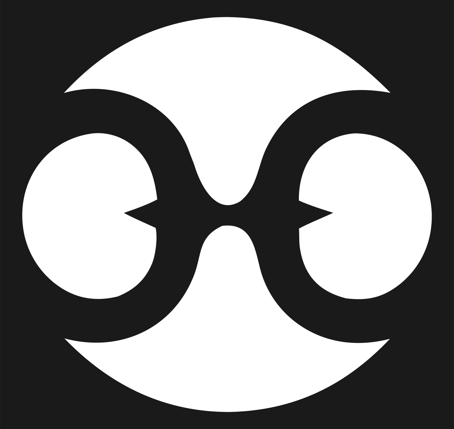 Owl Face Pisces Icon #1a1a1a/#ffffff