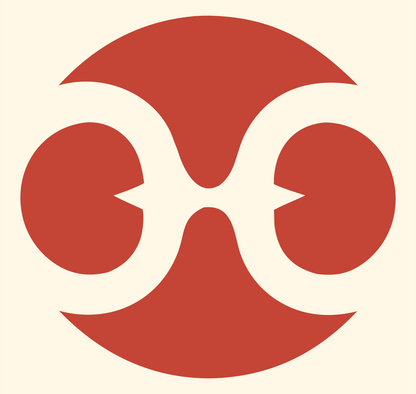 Owl Face Pisces Icon #fff8e7/#c44536