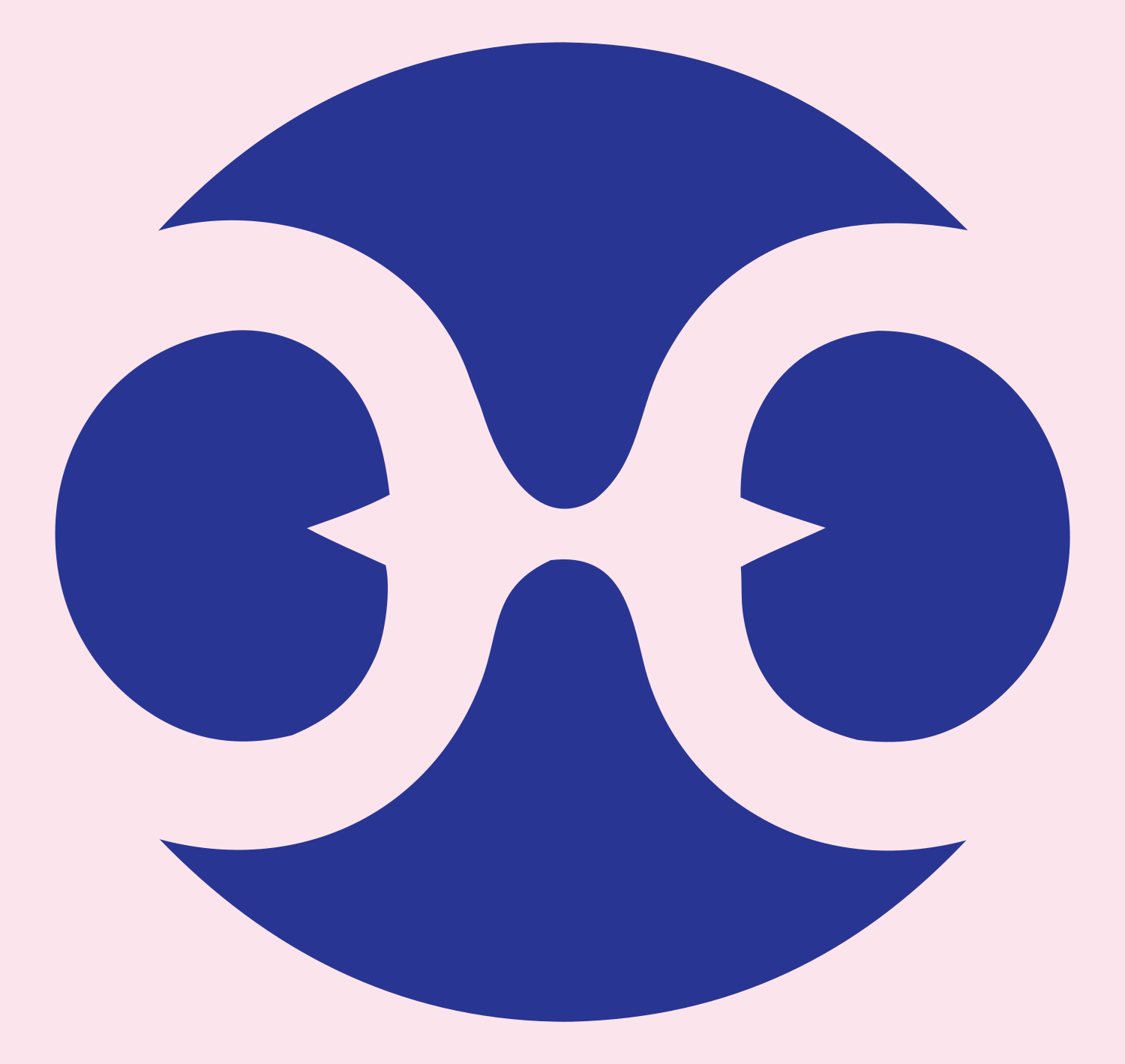 Owl Face Pisces Icon #fce4ec/#283593