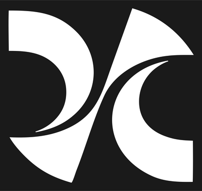 Geometric Dual Crescent Signal Mark #1a1a1a/#ffffff