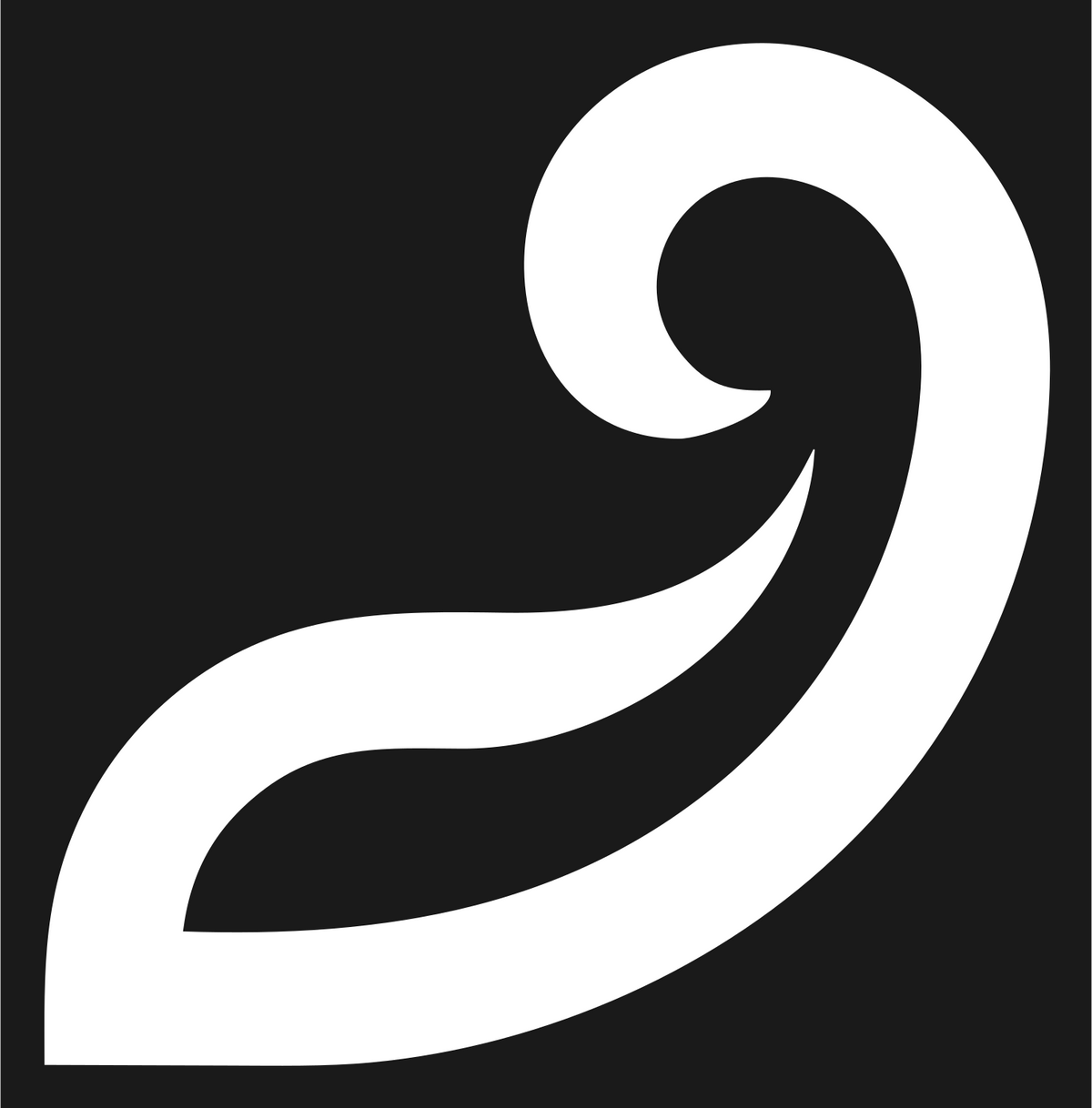 Monoline Spiral Curl Mark #1a1a1a/#ffffff