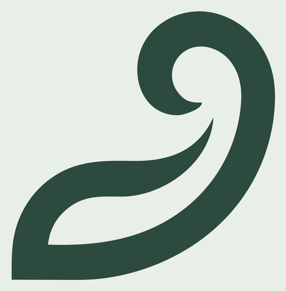Monoline Spiral Curl Mark #e8efe9/#2d4a3e