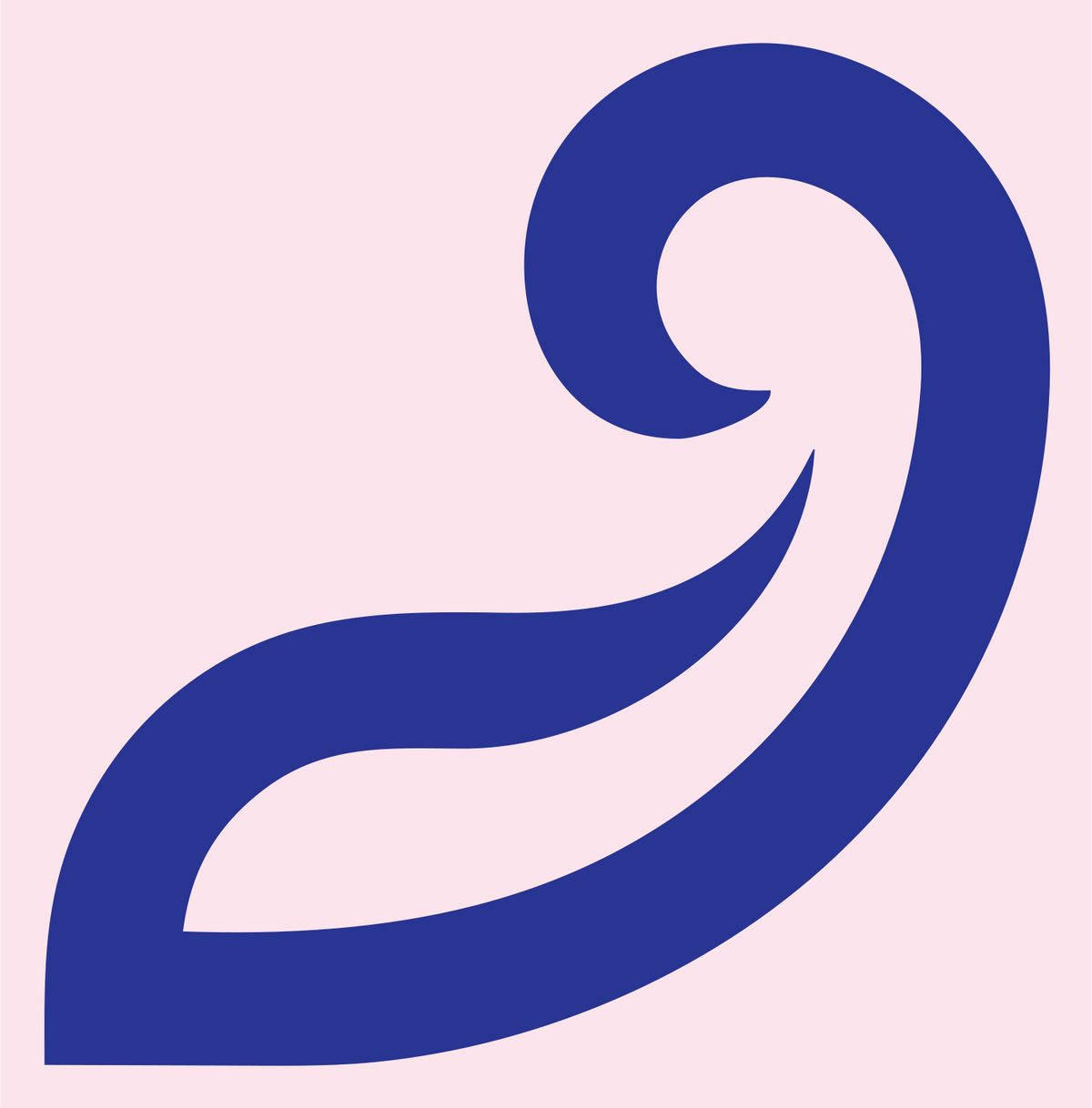 Monoline Spiral Curl Mark #fce4ec/#283593