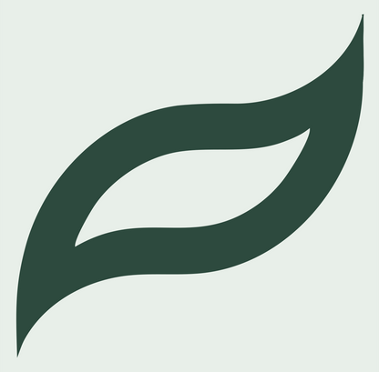 Bold Leaf Silhouette Mark #e8efe9/#2d4a3e