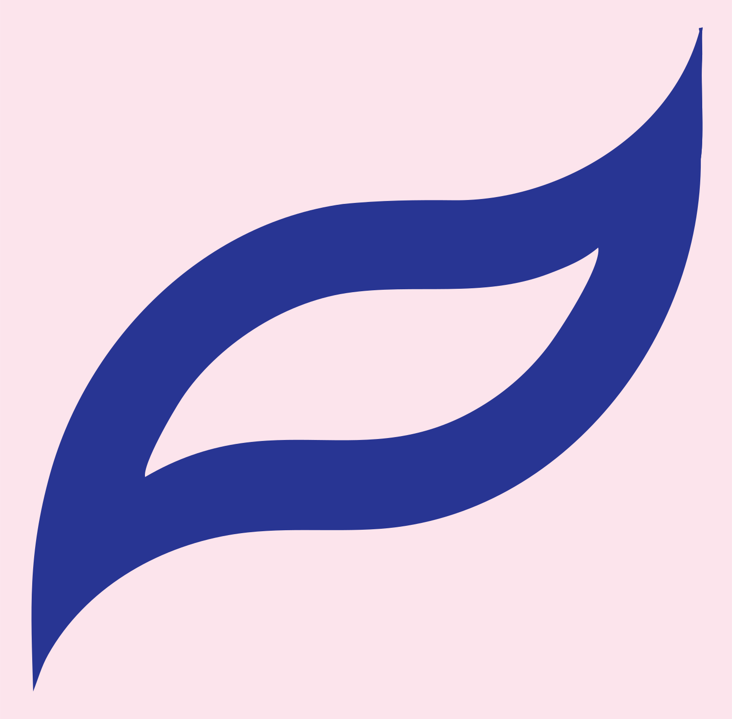 Bold Leaf Silhouette Mark #fce4ec/#283593