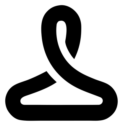 Monoline Hanger Signal Logo #ffffff/#000000