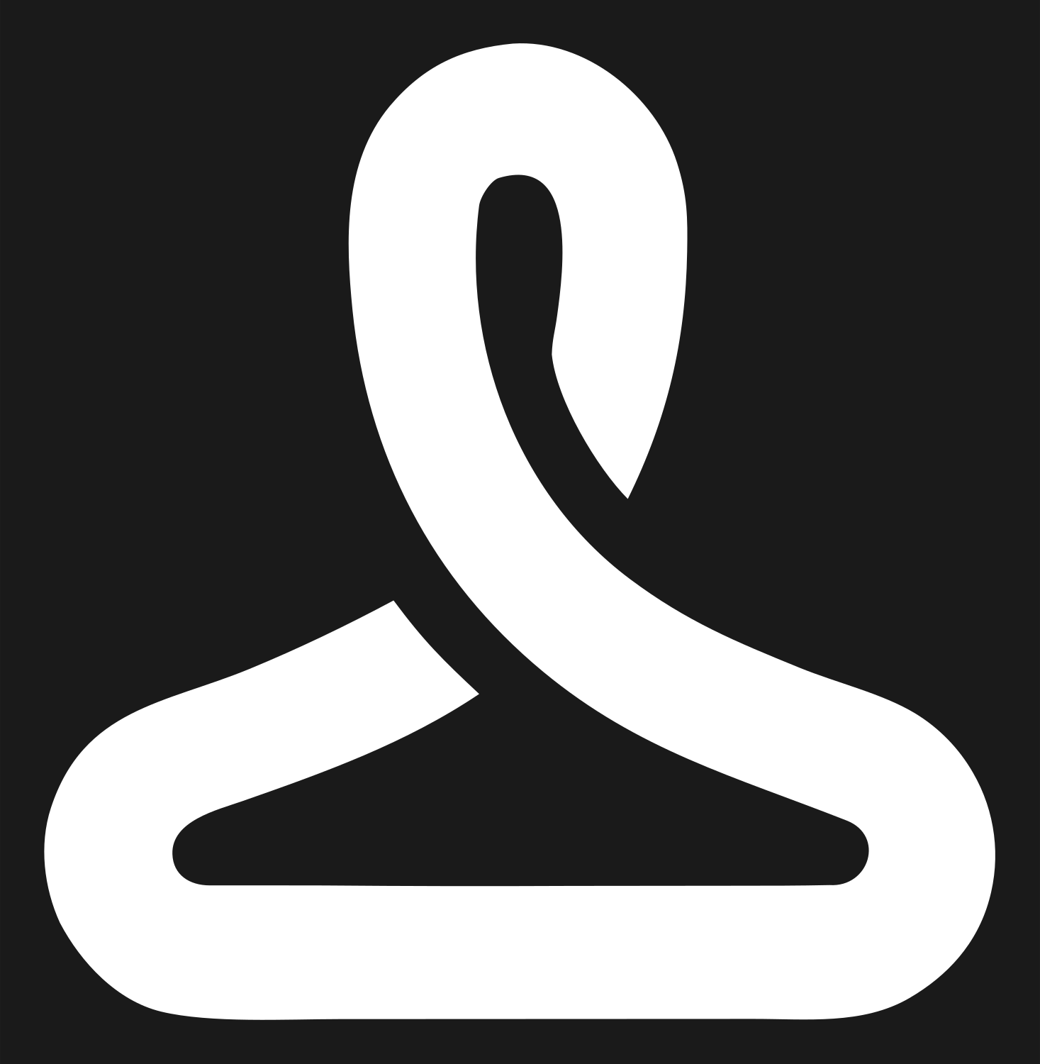 Monoline Hanger Signal Logo #1a1a1a/#ffffff