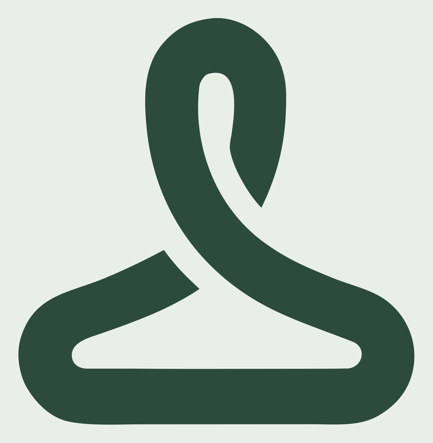 Monoline Hanger Signal Logo #e8efe9/#2d4a3e