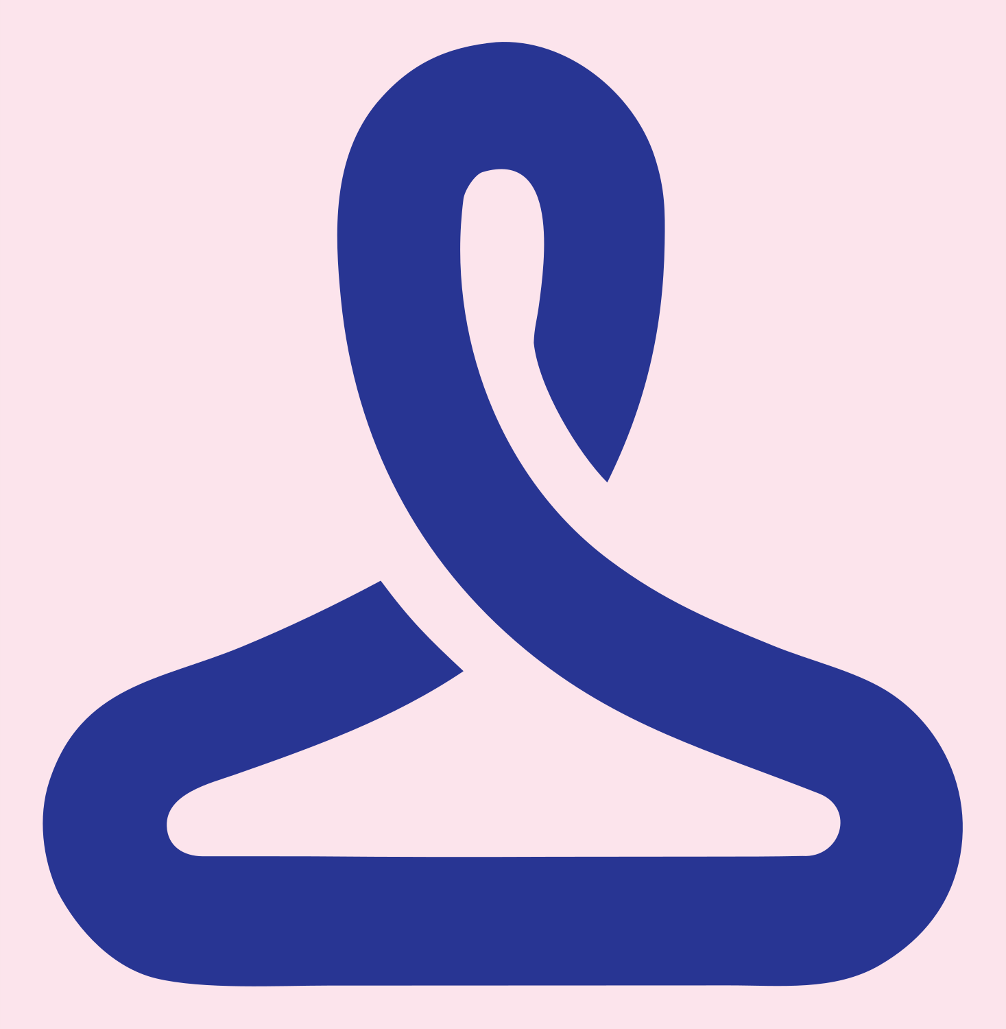 Monoline Hanger Signal Logo #fce4ec/#283593