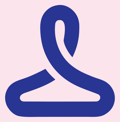 Monoline Hanger Signal Logo #fce4ec/#283593