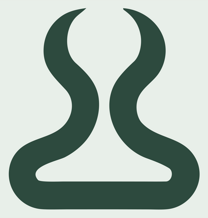Monoline Bull Horns Signal Mark #e8efe9/#2d4a3e