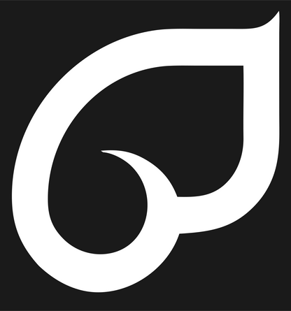Monoline Teardrop Spiral Mark #1a1a1a/#ffffff