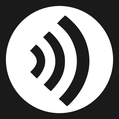 Negative Space WiFi Circle Badge #1a1a1a/#ffffff