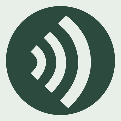 Negative Space WiFi Circle Badge #e8efe9/#2d4a3e