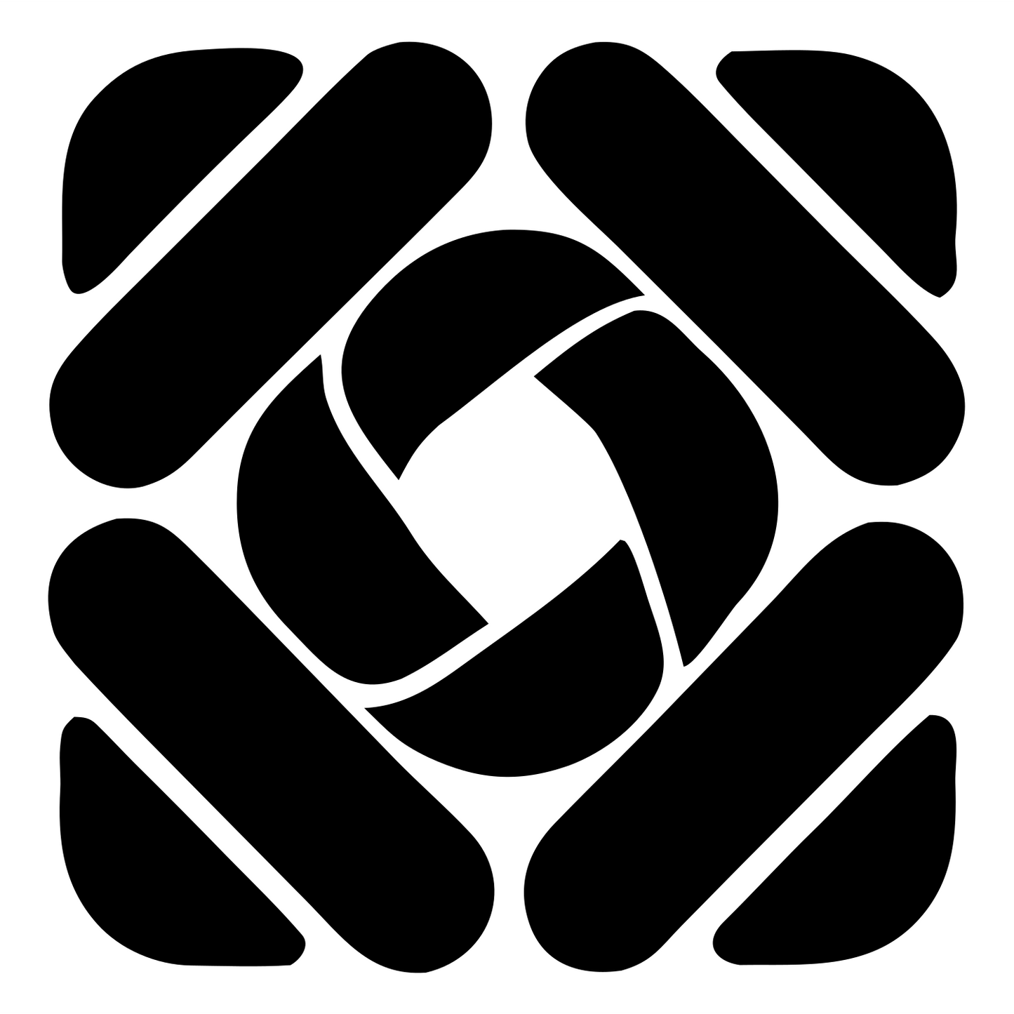 Woven Knot Signal Mark #ffffff/#000000