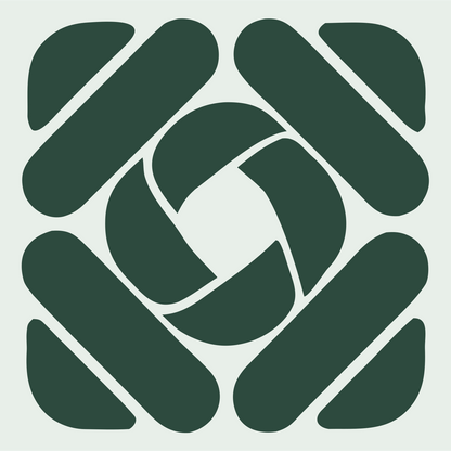 Woven Knot Signal Mark #e8efe9/#2d4a3e
