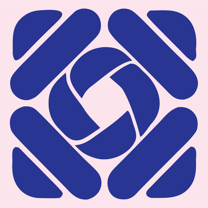 Woven Knot Signal Mark #fce4ec/#283593