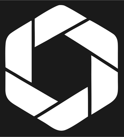 Hexagon Camera Shutter Logo #1a1a1a/#ffffff