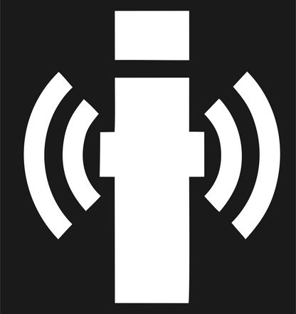 Blocky Antenna Broadcast Logo #1a1a1a/#ffffff