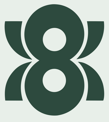Blocky Figure Eight Signal Mark #e8efe9/#2d4a3e