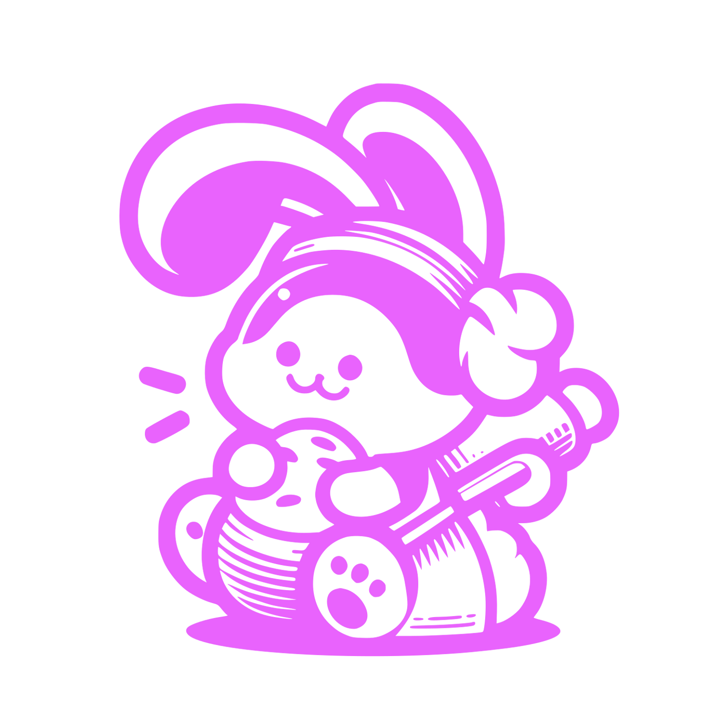 Gaming Rabbit Logo #E963FD