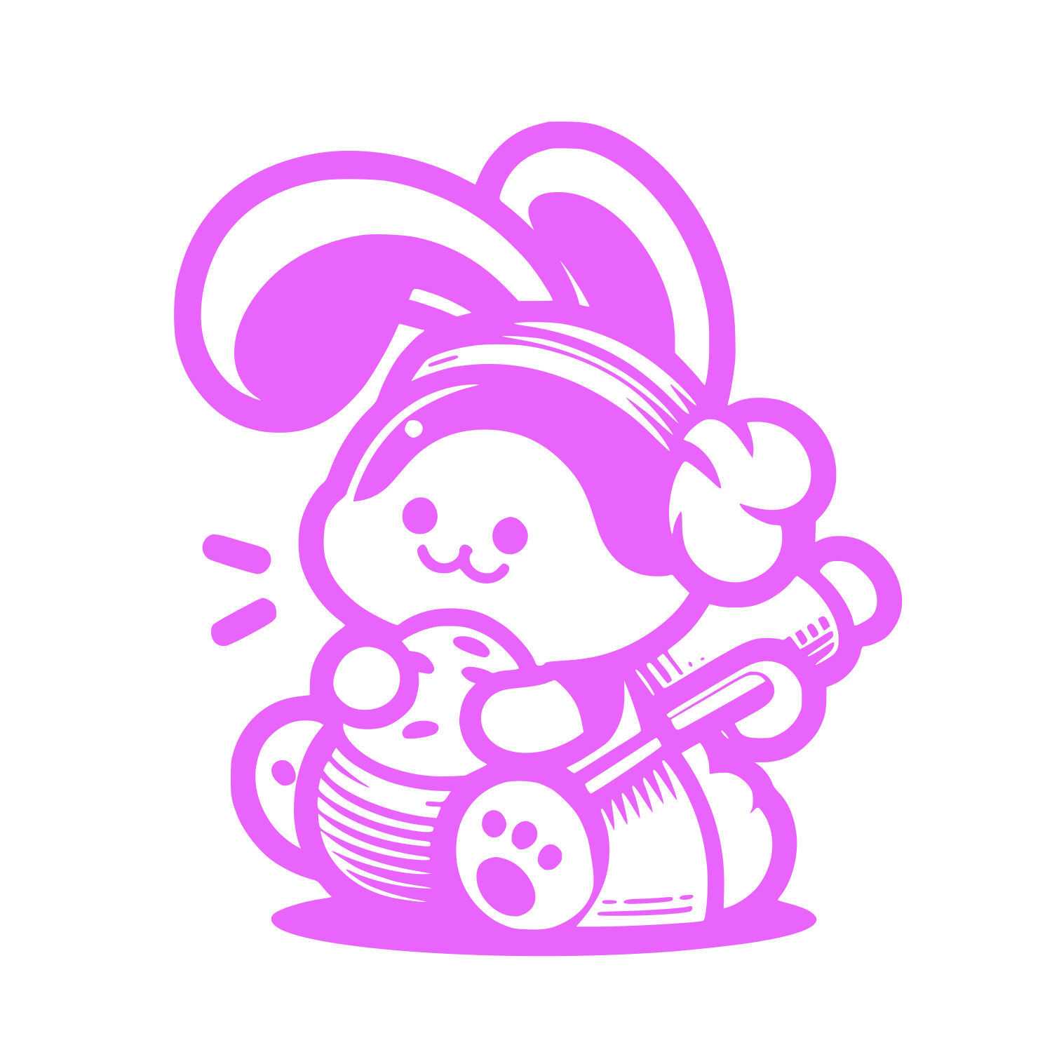 Gaming Rabbit Logo #E963FD