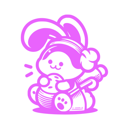 Gaming Rabbit Logo #E963FD