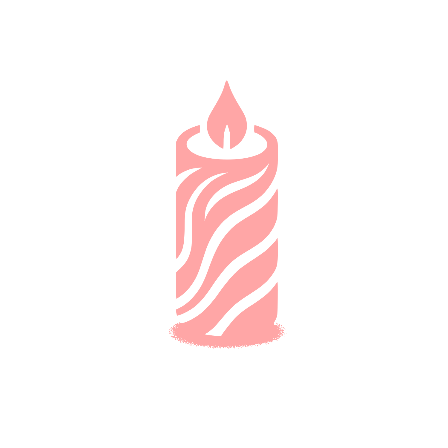 Candle Flame Logo #ffa6a6
