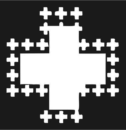 Fractal Plus Sign Mark #1a1a1a/#ffffff