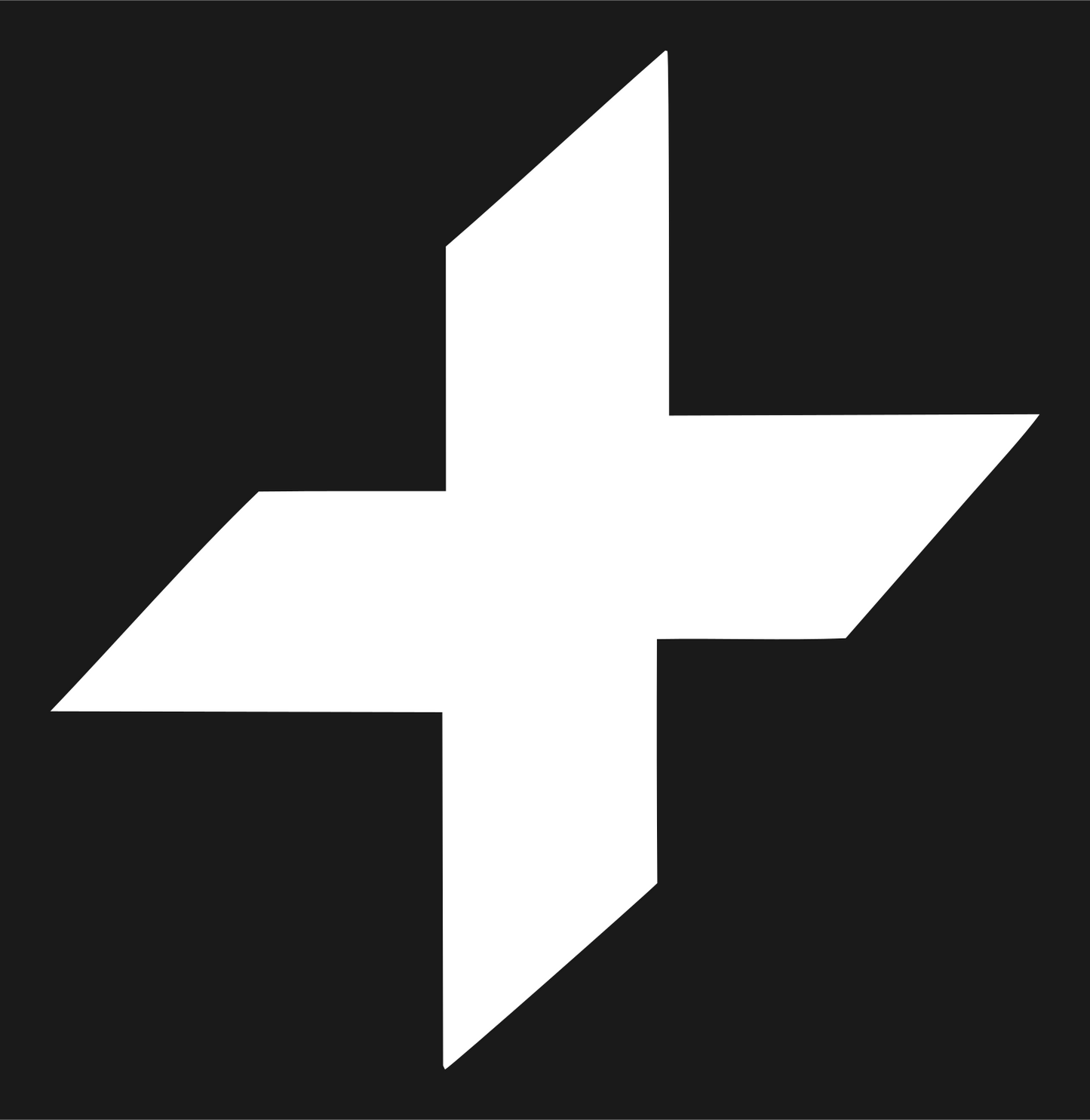 Geometric Shuriken Plus Mark #1a1a1a/#ffffff