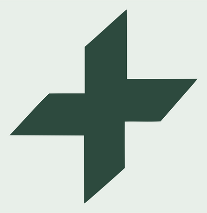 Geometric Shuriken Plus Mark #e8efe9/#2d4a3e