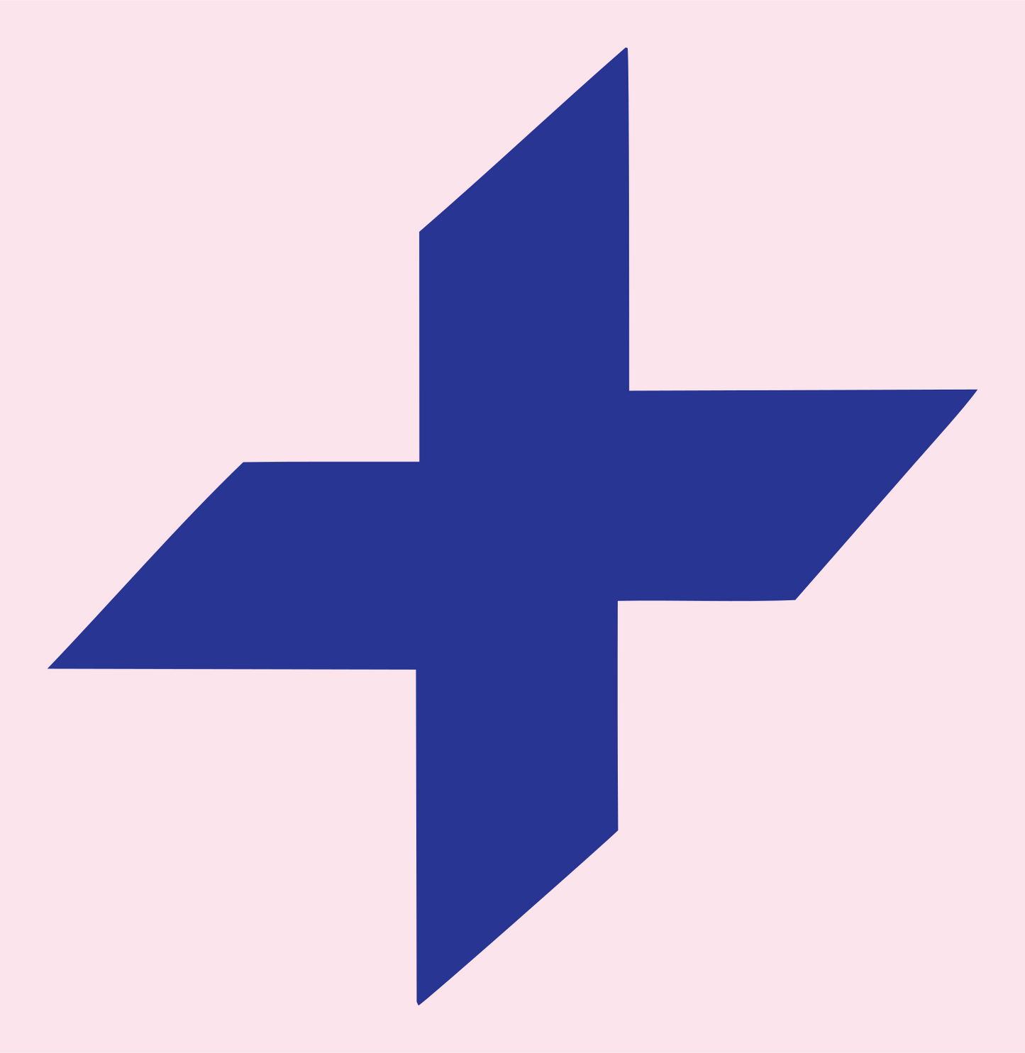Geometric Shuriken Plus Mark #fce4ec/#283593