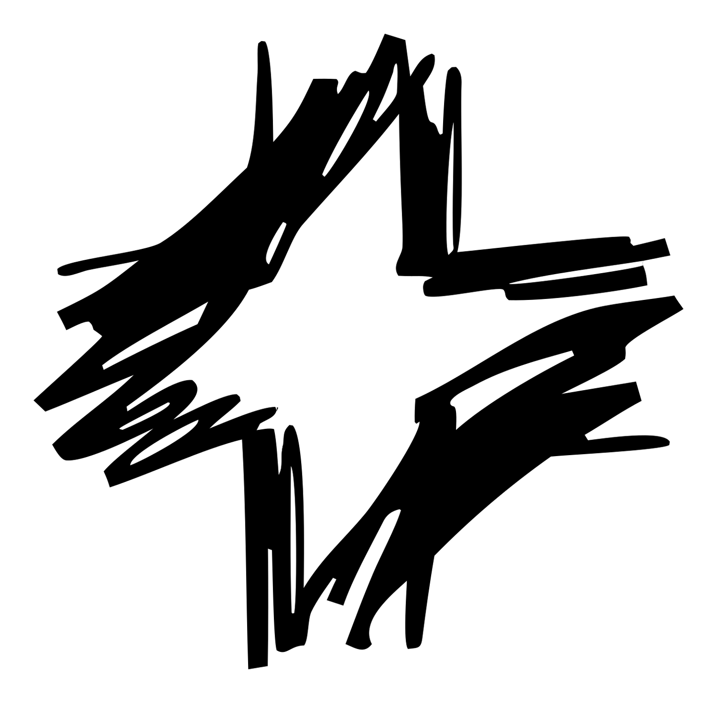 Hand-Drawn Plus Sign Mark #ffffff/#000000