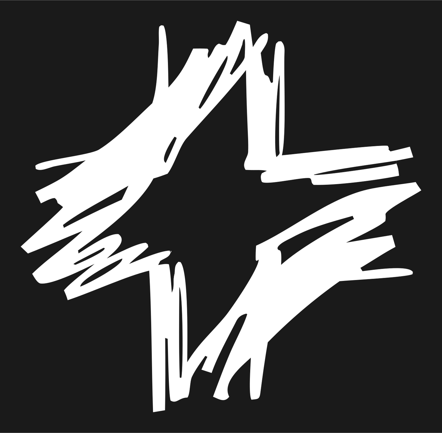 Hand-Drawn Plus Sign Mark #1a1a1a/#ffffff