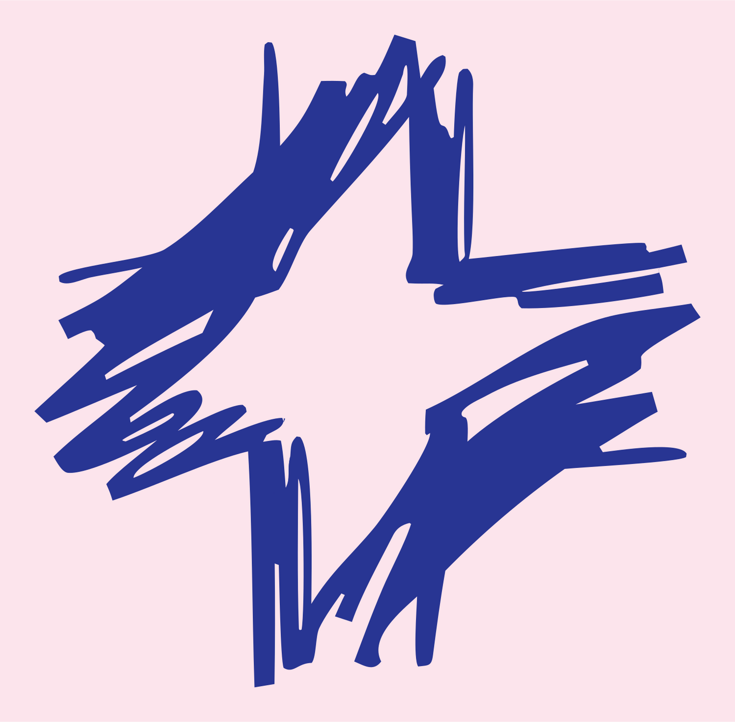 Hand-Drawn Plus Sign Mark #fce4ec/#283593