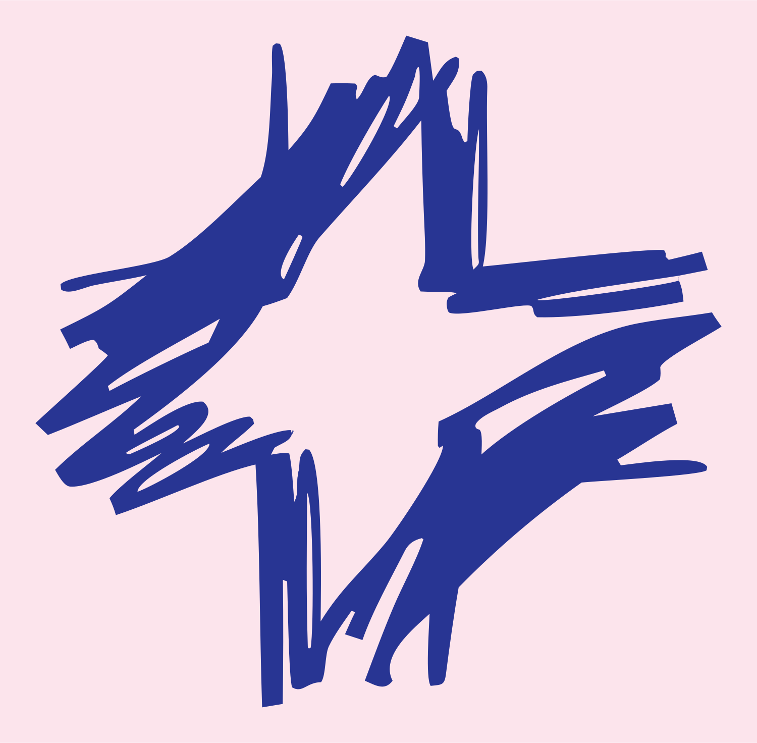 Hand-Drawn Plus Sign Mark #fce4ec/#283593
