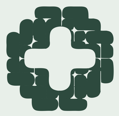 Modular Rounded Plus Badge #e8efe9/#2d4a3e