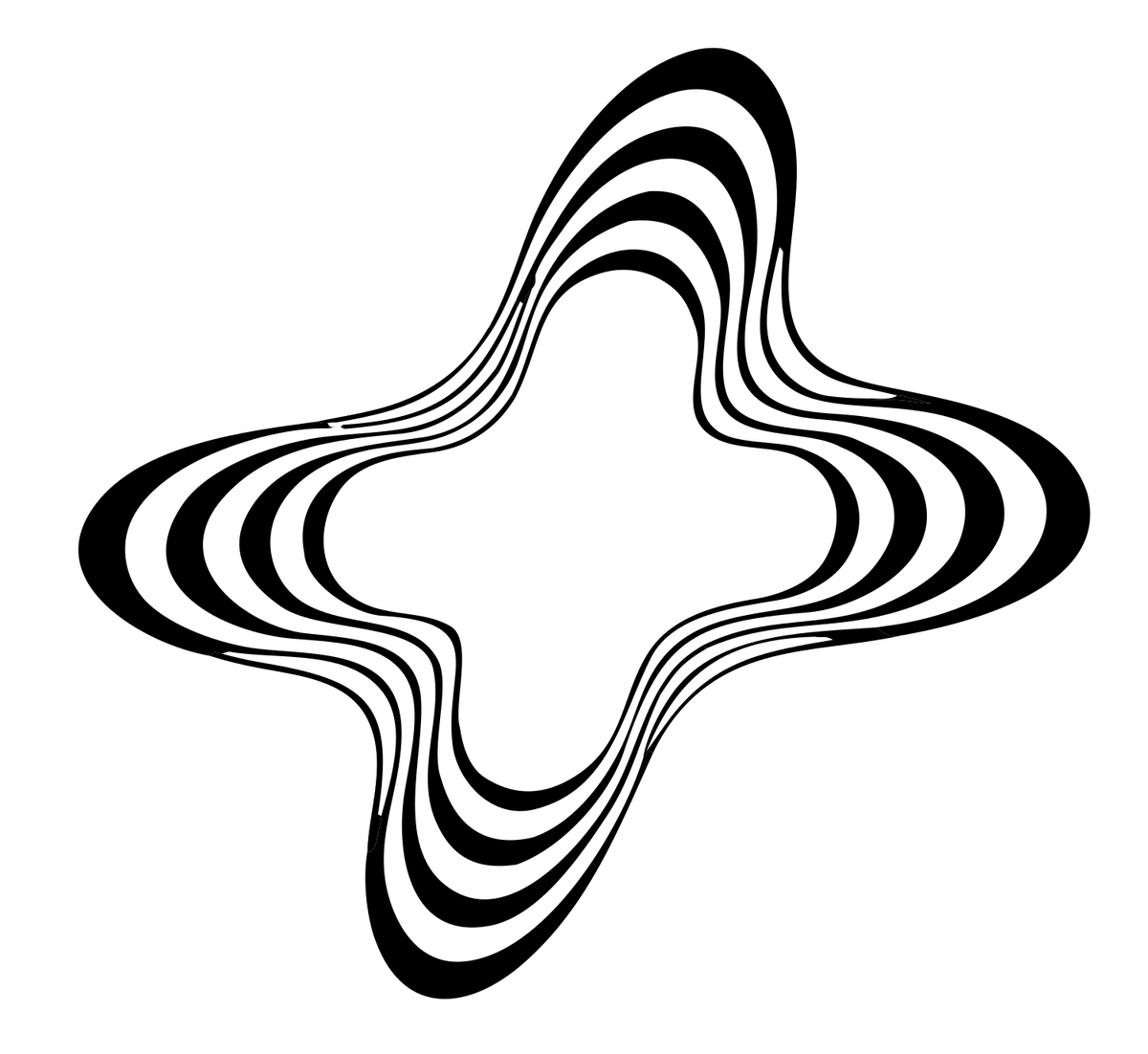 Monoline Star Plus Mark #ffffff/#000000