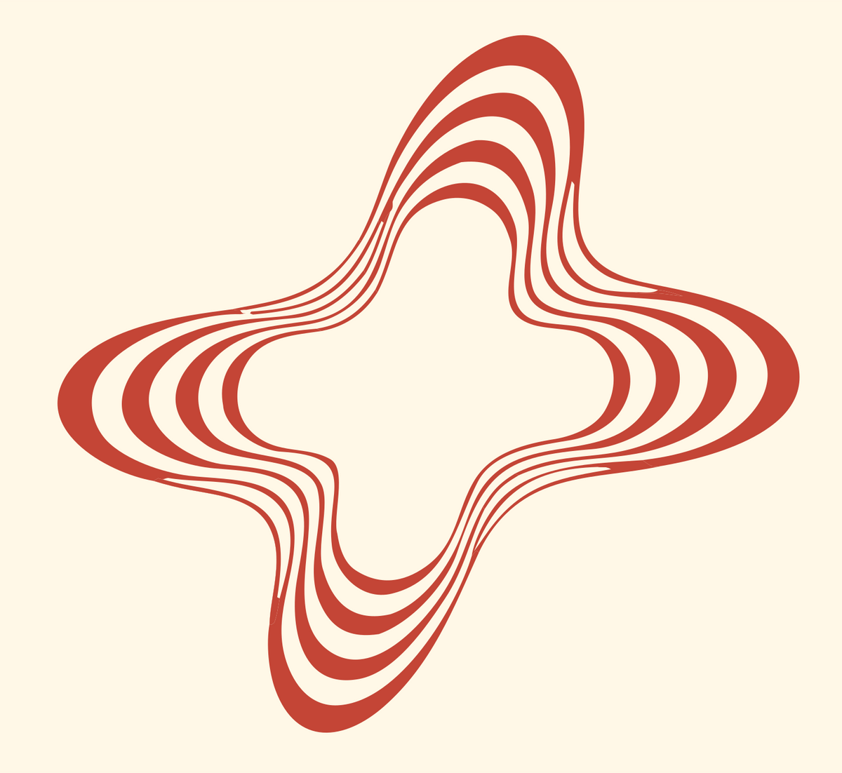 Monoline Star Plus Mark #fff8e7/#c44536