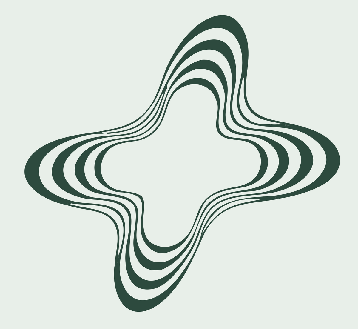 Monoline Star Plus Mark #e8efe9/#2d4a3e
