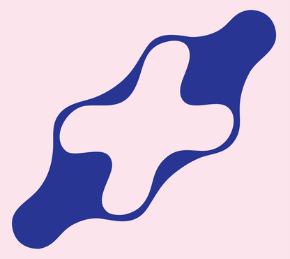 Organic Plus Sign Badge #fce4ec/#283593