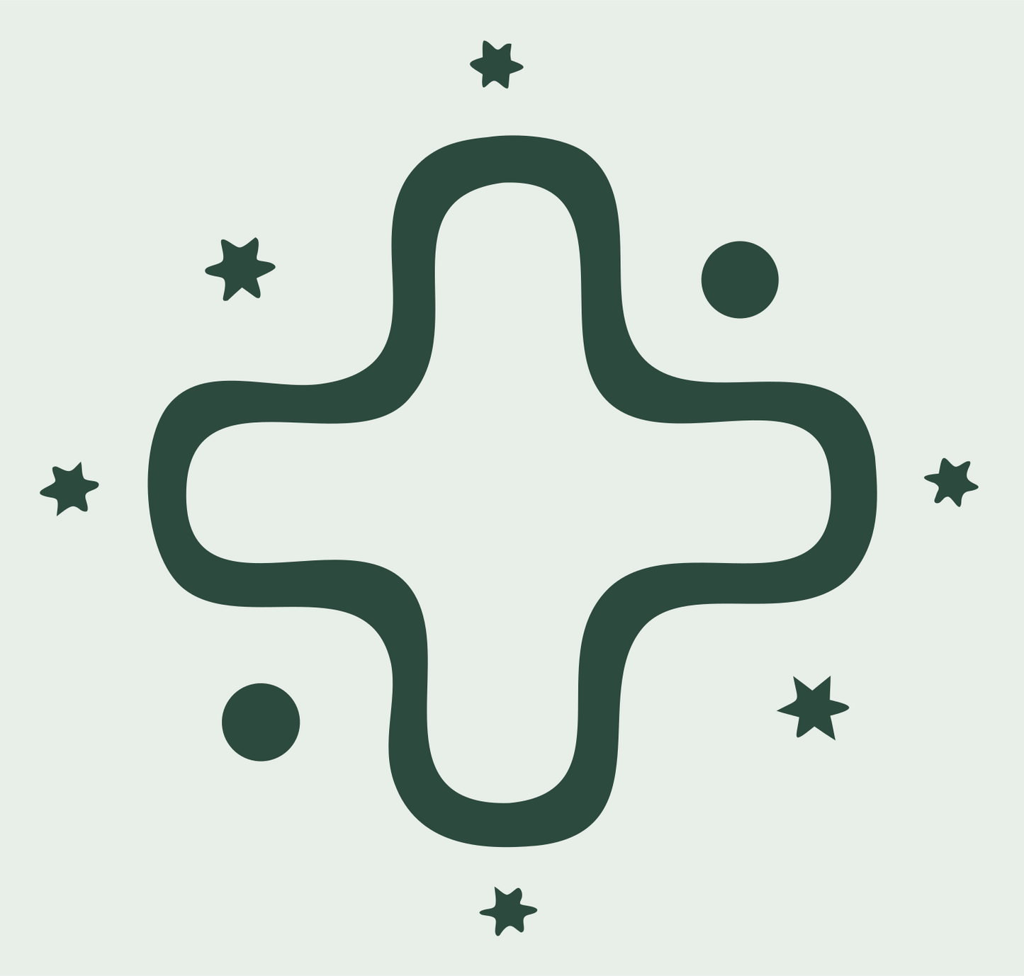 Monoline Plus Sign Icon #e8efe9/#2d4a3e