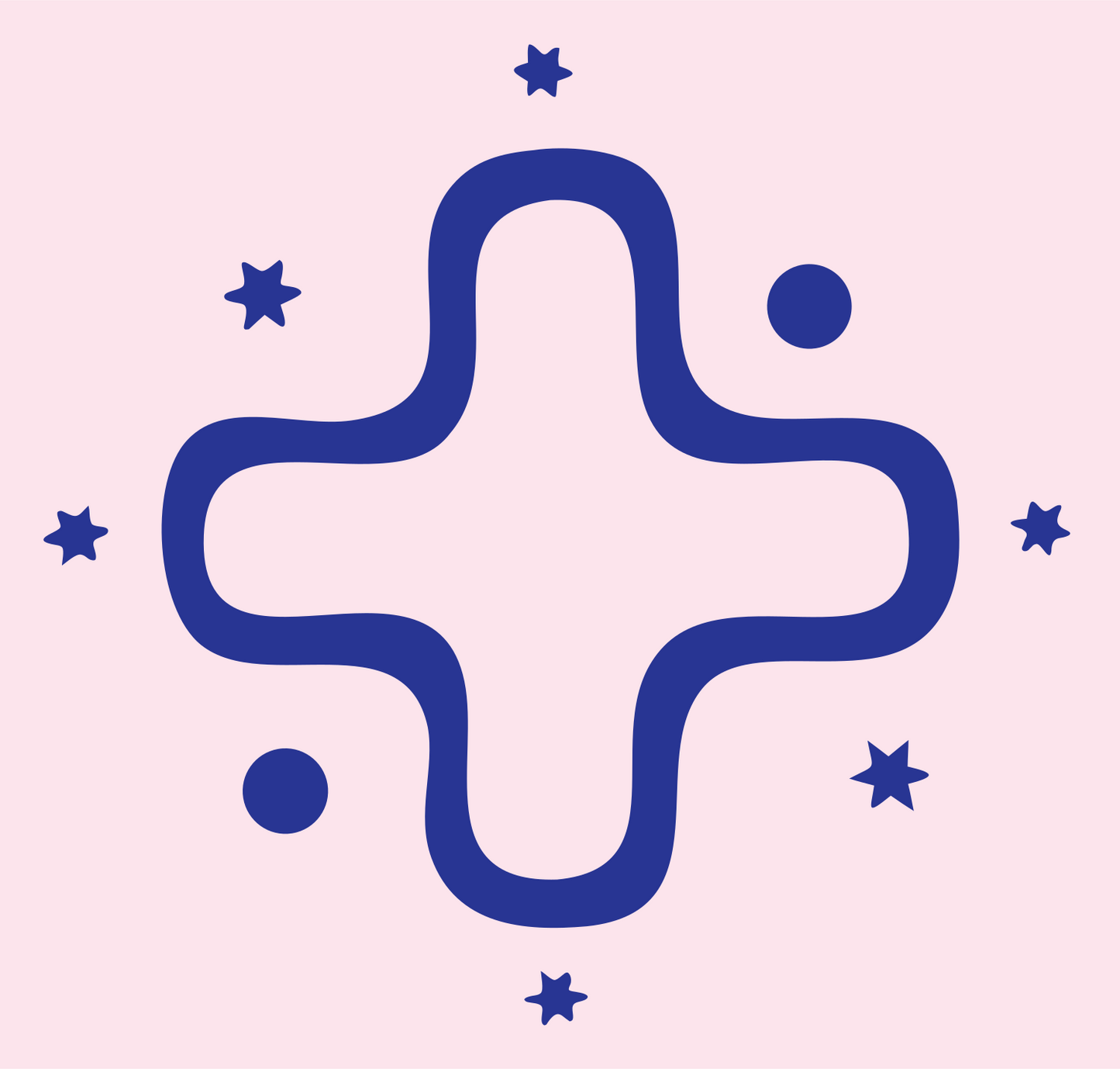 Monoline Plus Sign Icon #fce4ec/#283593