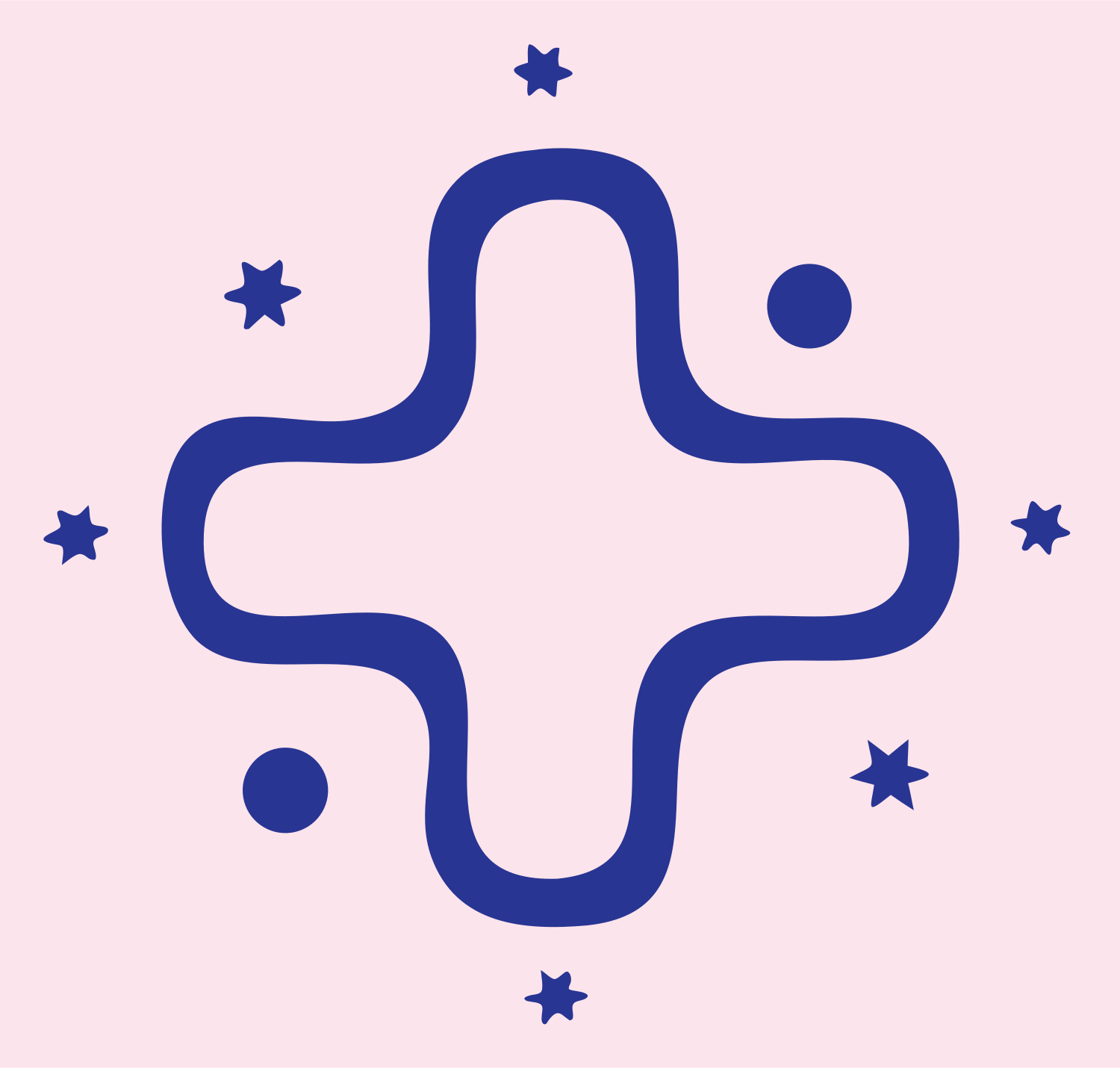 Monoline Plus Sign Icon #fce4ec/#283593