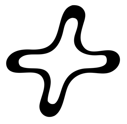 Monoline Squiggly Plus Icon #ffffff/#000000
